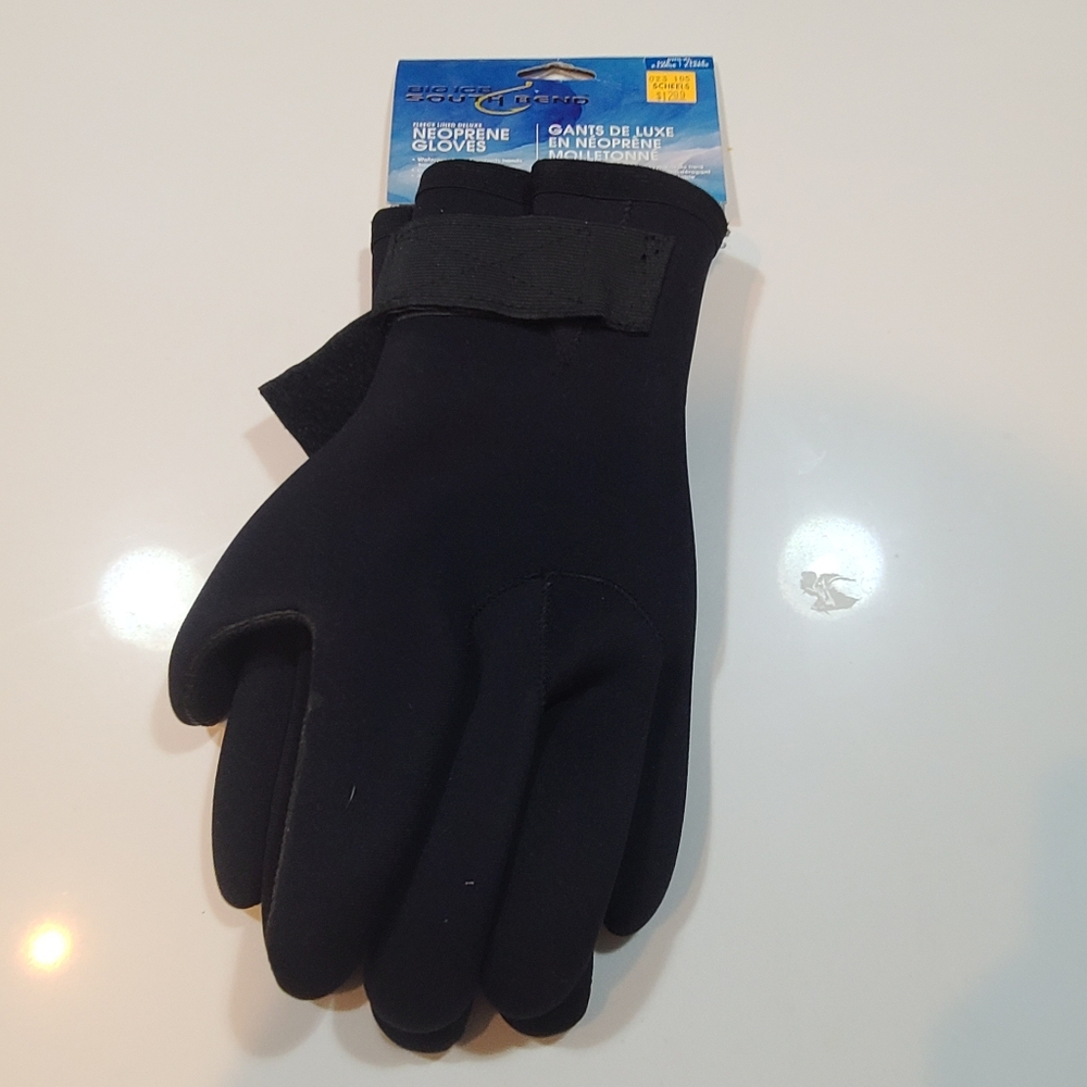 NWT Big Ice South Bend Neoprene Black Gloves in Size XL